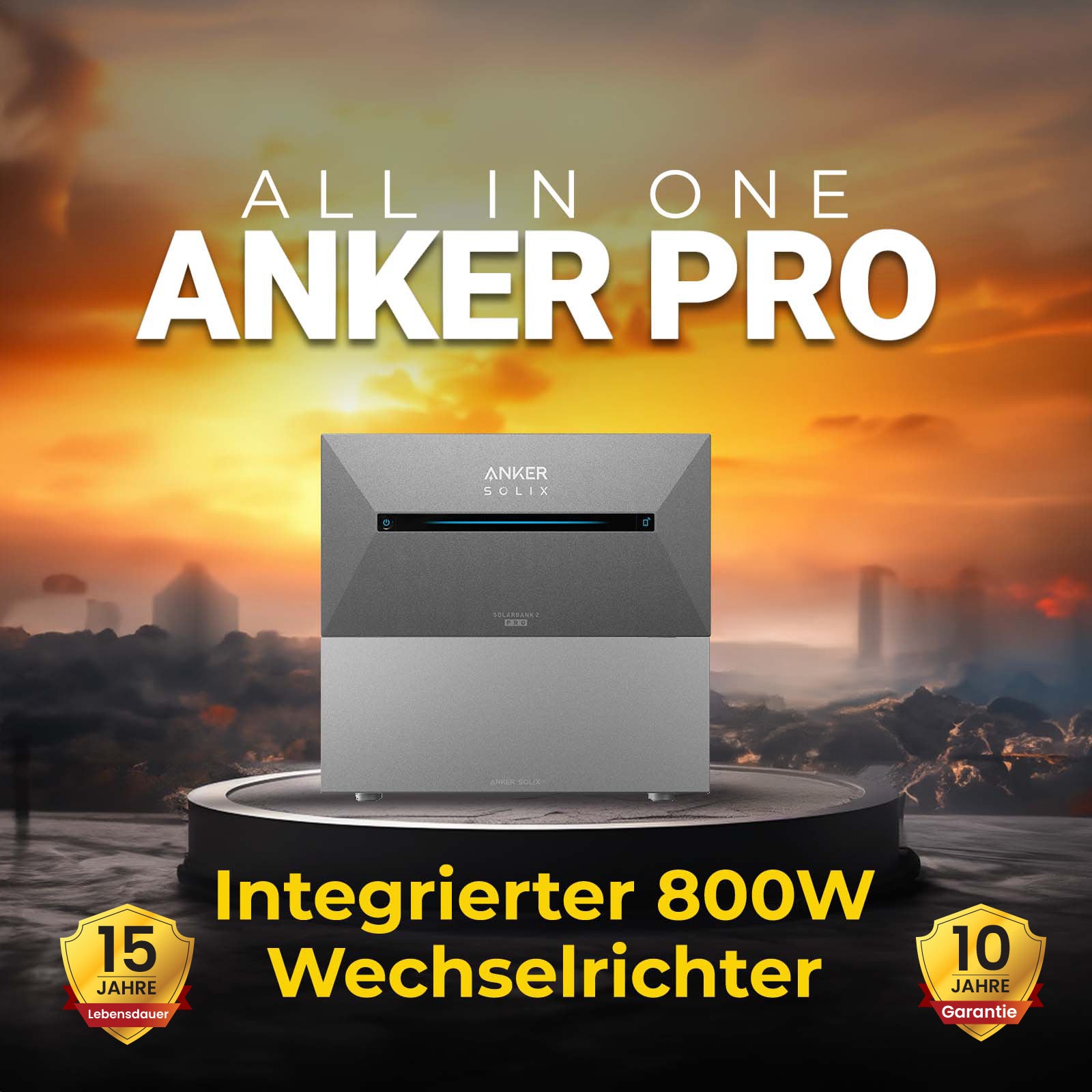 Anker SOLIX Solarbank 2 E1600 PRO 1,6 kWh PV Solarspeicher für Balkonkraftwerk inkl. Smart Meter